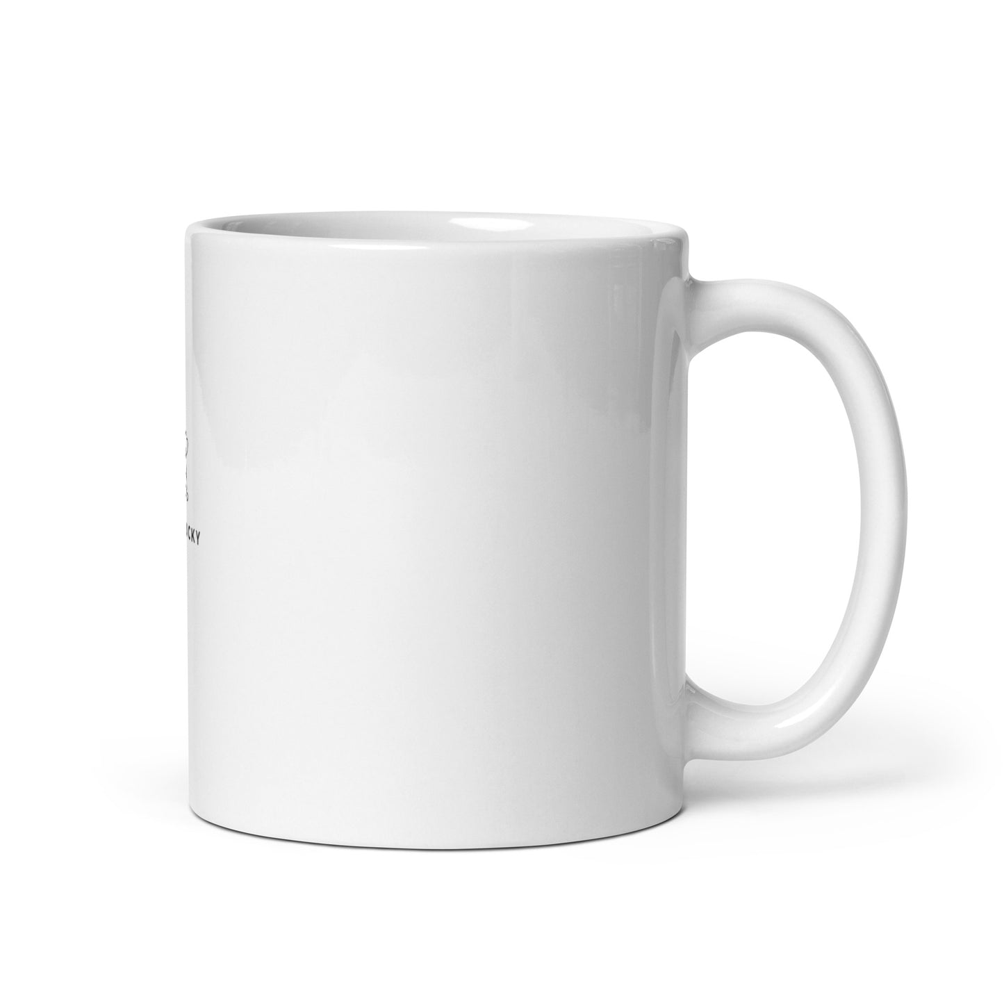 White glossy mug - Very Lucky